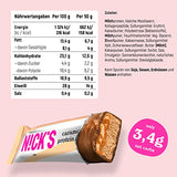 Nicks Protein Bar Mix, Keto Protein Bars Low Carb Snacks bez přidaného cukru, bez lepku | 15g protein s kolagenem (9 proteinových tyčí x 50g)