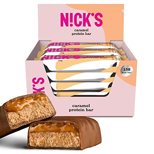 Nicks Protein Bar Mix, Keto Protein Bars Low Carb Snacks bez přidaného cukru, bez lepku | 15g protein s kolagenem (9 proteinových tyčí x 50g)