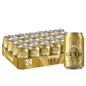 Tuborg Guld - LAGER puternic 5,6% bere, 24x33cl. poate