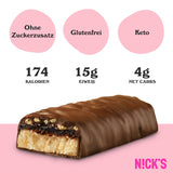 Nicks Protein Bar Mix, Keto Protein Bars Low Carb Snacks bez přidaného cukru, bez lepku | 15g protein s kolagenem (9 proteinových tyčí x 50g)