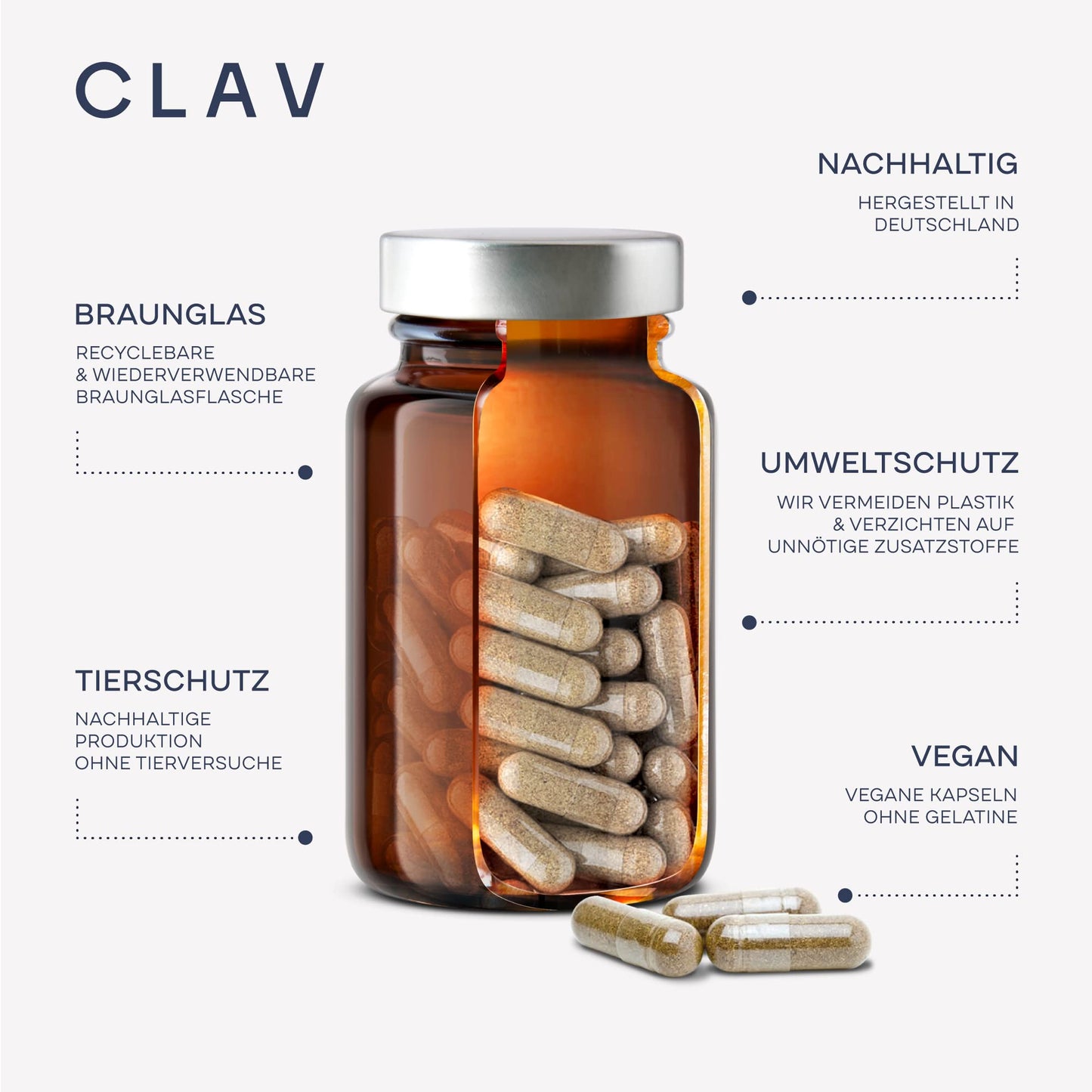 CLAV® N°9 SUGAR FIX - Skořicové kapsle se 400 mg skořicového extraktu, 40 μg chrómu a 10 mg zinku na denní dávku plus beta glukan, strom jambul a hořký meloun - rovnováha krevního cukru - 60 kapslí - vegan