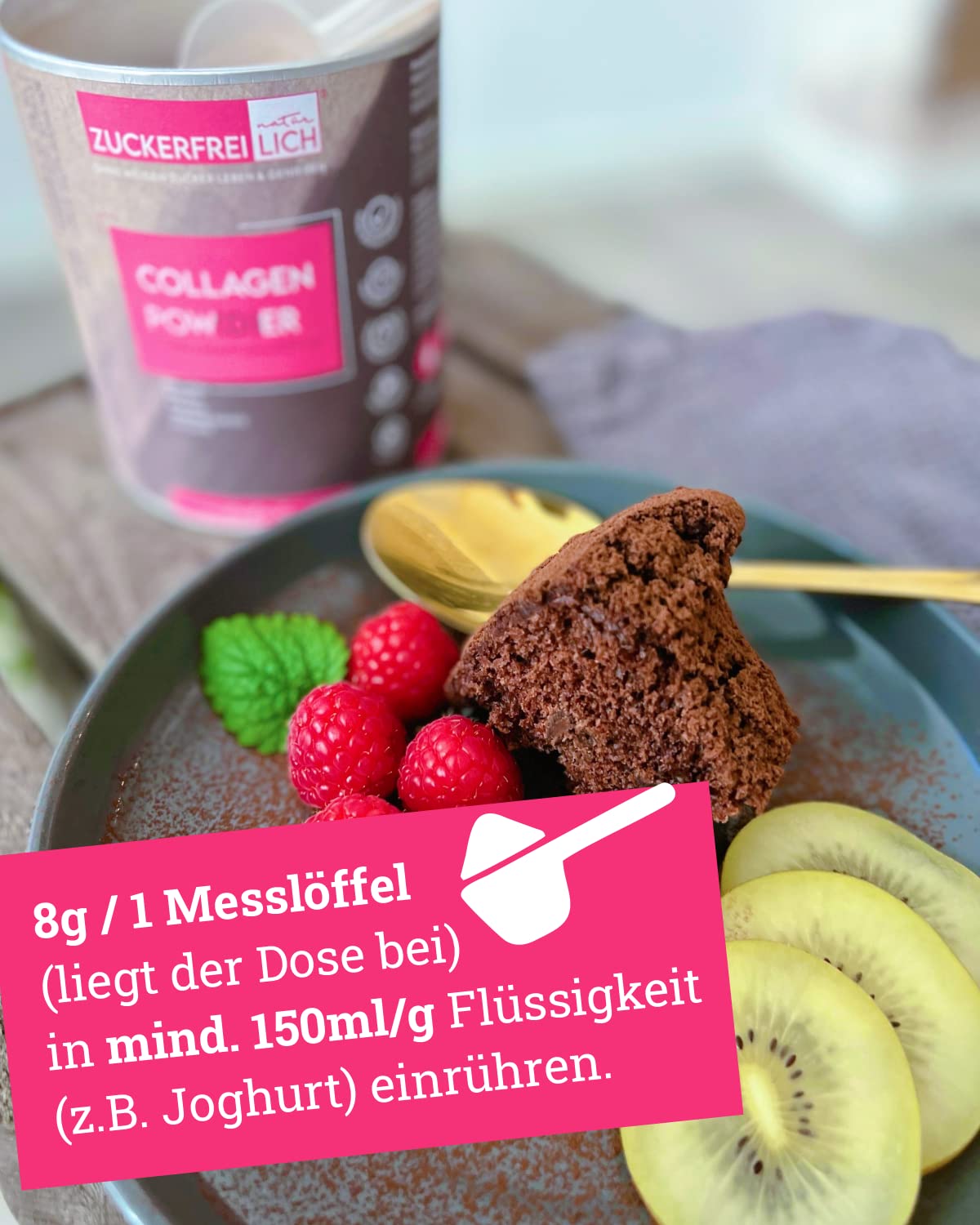 Zuckerfreilich Collagen Pulver Kokos 240g Ohne Zucker, Kollagen MIT Vitaminen, Zuckerfreies Protein und SpurenElementen, Hochdosiert MIT 7.000 mg Kollagenhydrolysat Pro Porsjon