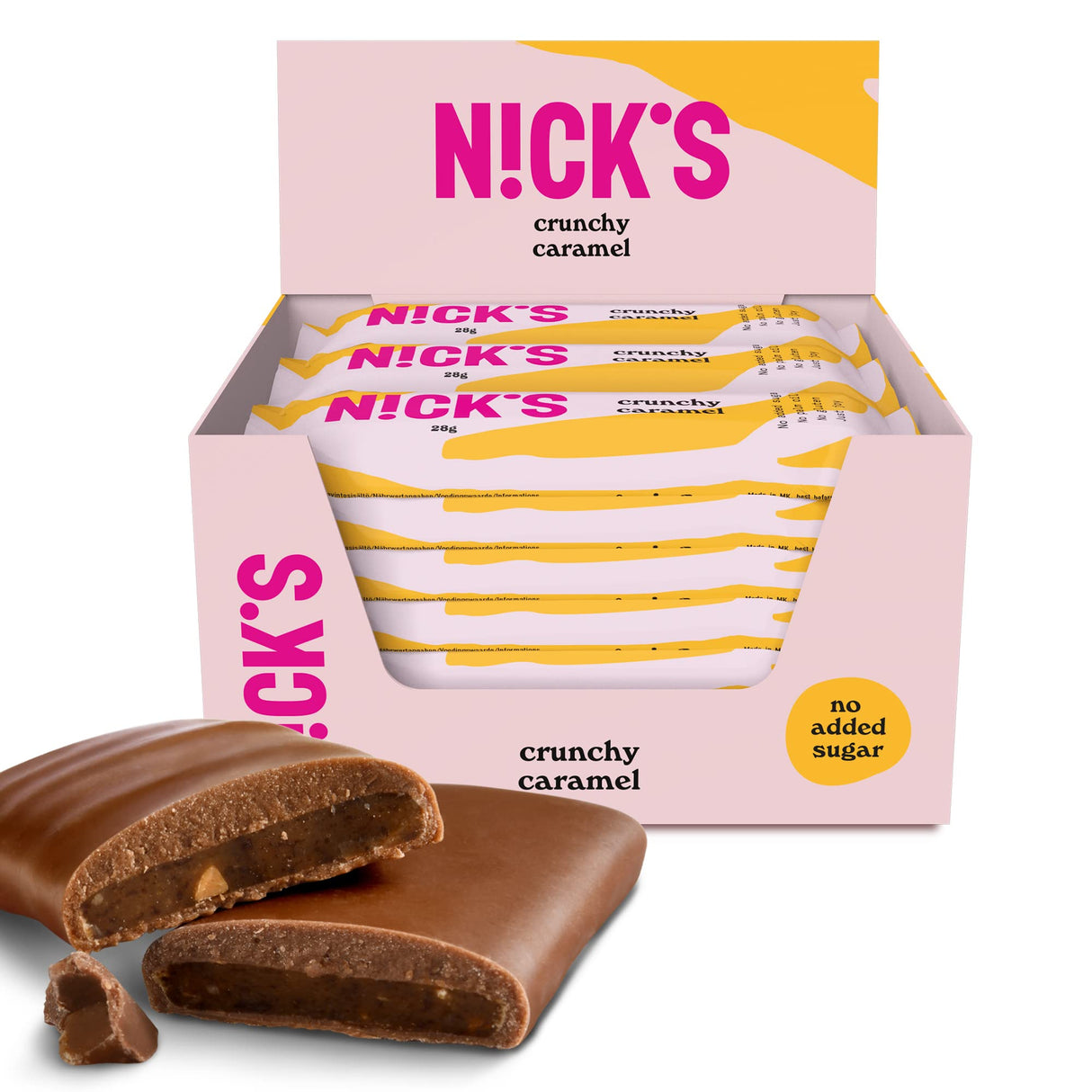 Nicks Keto Bars arašídy n Fudge, čokoládové arašídy karamelové občerstvení, 175 kalorií, 3,9 čistých sacharidů, bez přidaného cukru, bezlepkové, nízké sacharidy (15x40g)