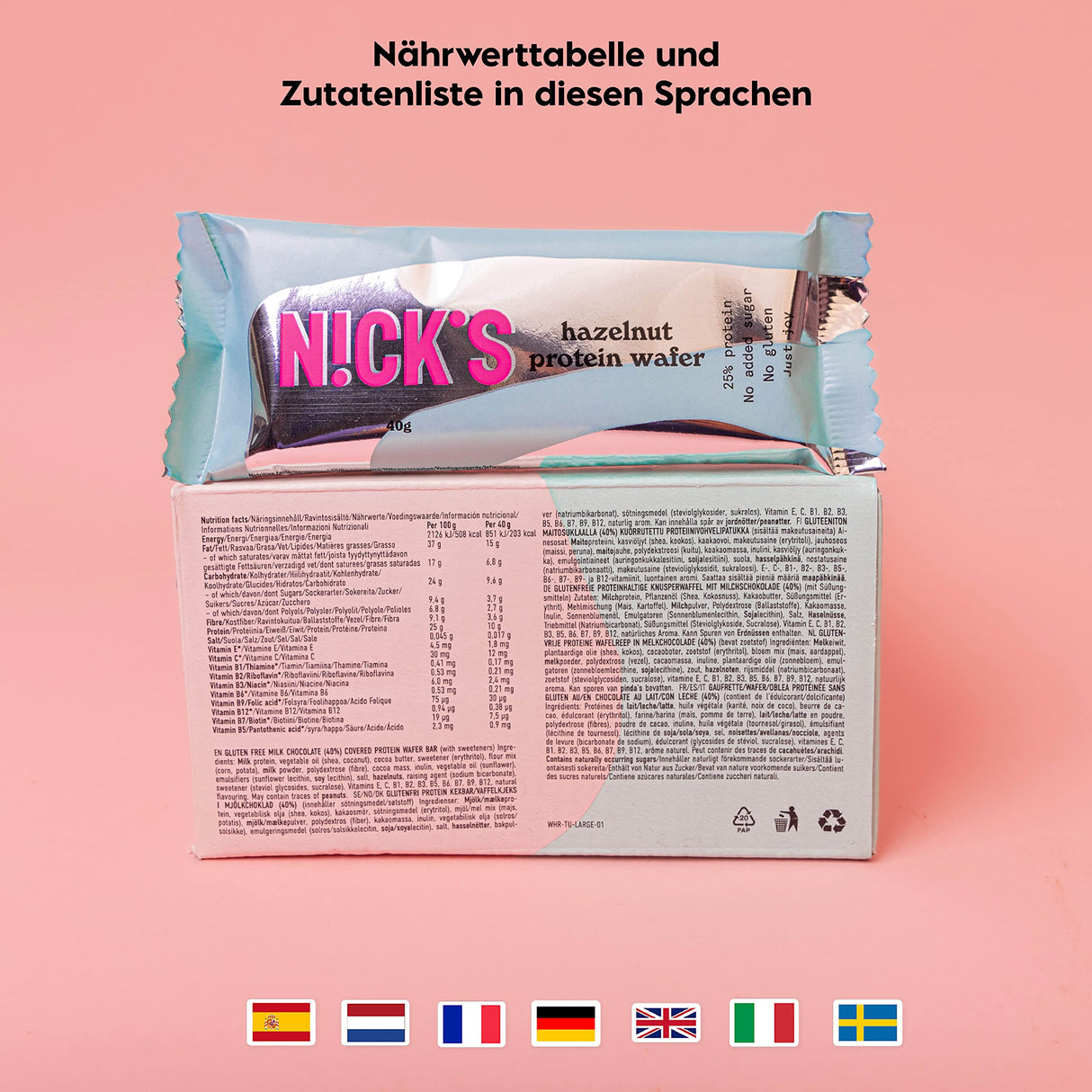 Nicks Keto Bars arašídy n Fudge, čokoládové arašídy karamelové občerstvení, 175 kalorií, 3,9 čistých sacharidů, bez přidaného cukru, bezlepkové, nízké sacharidy (15x40g)