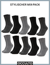 Occulto Damen Diabetic Socken Pack von 10 (Modell: Julia)