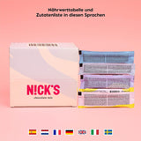 Nicks Chocolate Keto Bars Chocolate Mix s čokoládovými tyčinkami bez přidaného cukru, bezlepkových, nízkoeribkových sladkostí (12 občerstvení)