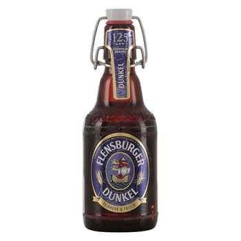 Flensburger Dunkel 4,8% 0,33 l. + kalhoty