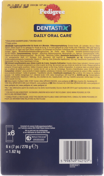 Pedigree dentastix +25 kg 1620 g