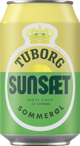 Grøn Tuborg Sunsæt Pilsner - 46% ØL 24x33cl Dåse