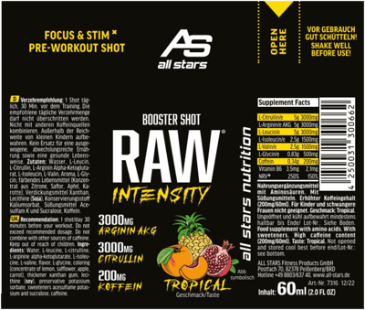 Shot tropisk 60ml All Star