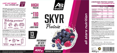 All Stars Skyr Protein Bær & Yogurt 400G