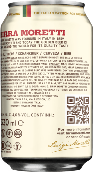Birra Moretti 46% 24x033l