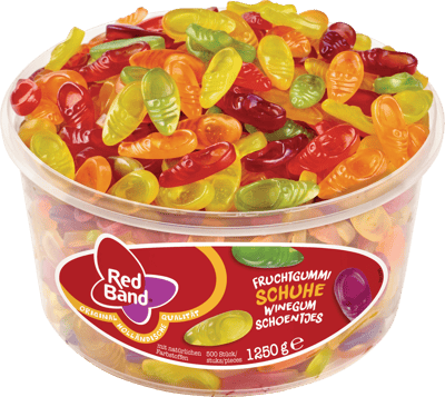 Rødt band Vingummi Sko 1250 g