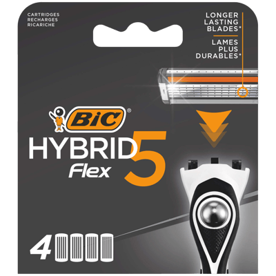 BIC hybrid flex 5 blad 4-pak