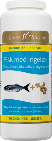 Fitness Pharma Fisk med Ingefær 180 stk
