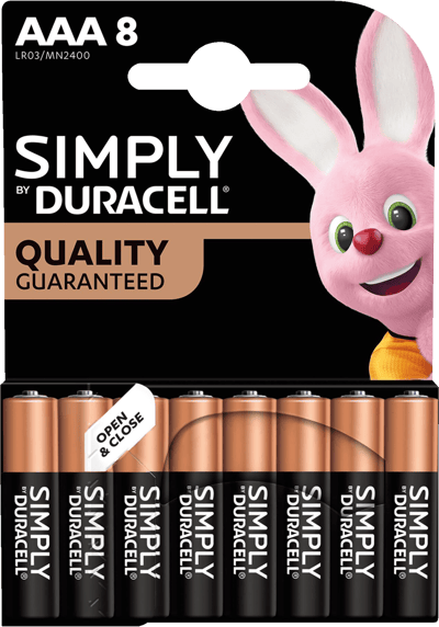 Duracell semplicemente AAA 8 stk