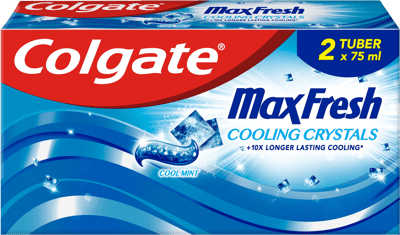 Colgate max frisk kølekrystaller Tandpasta 2x75 ml