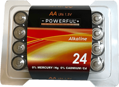 Batterier AA Alkaline 24-pk