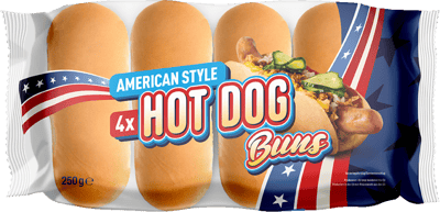 Nordthy Hotdog brød 4 stk 250g
