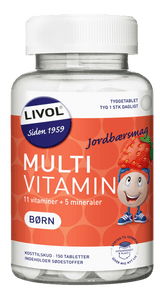 Livol Multivitamin til børn Jordbær 150 stk