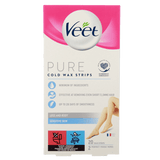 Veet Pure Cold Wax Strips Sensitive Ben & Krop 22 stk