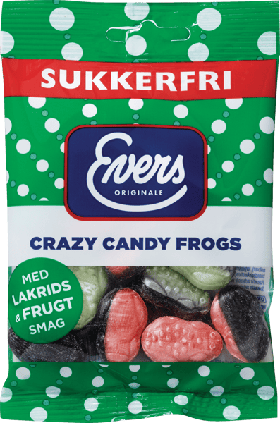 Evers Sukkerfri Frogs Crazy Candy 70G