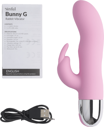 Pecaminoso juguetón rosa conejito g de conejo vibrador