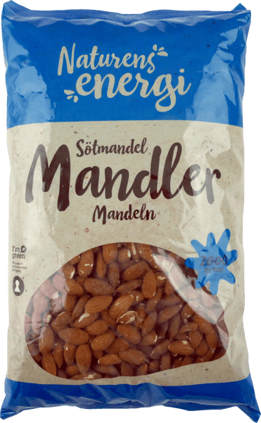 Naturerens Energi Mandler 2000 g