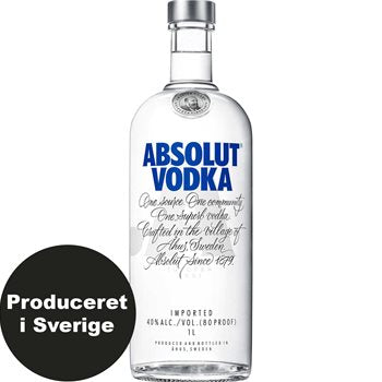 Absolut vodka 40% 1 l.v