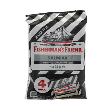 Fishermanův přítel Salmiak Black Stripe 4-Pack 100 g