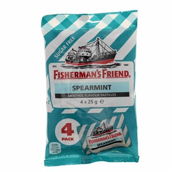 Fisherman's Friend Spearmint Sugar Free 4-pack 100 g