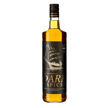 No.1 Old Caribbean Dark krydret med rom 35% 1 l.