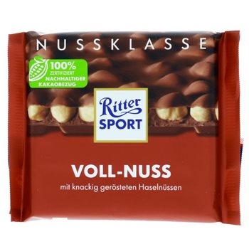 Rittersportmjölk med hela nötter 100g