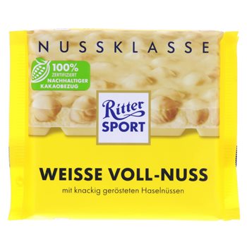 Ritter Sport White s celým ořechem 100 g