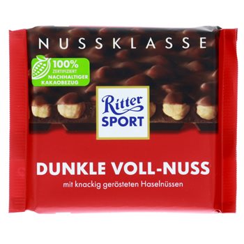 Ritter Sport dunkel mit ganzen Nüssen 100 g