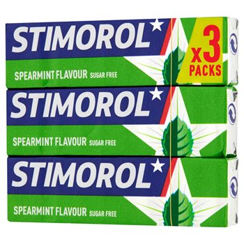 Stimorol Spearmint fără zahăr 3-pachet de 42 g