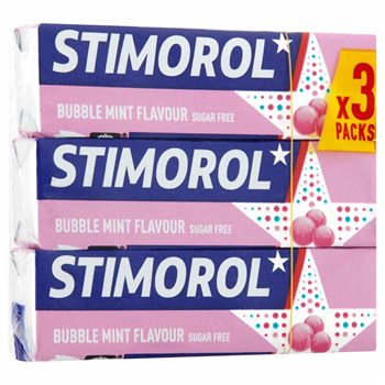 Stimulol Bubble Mint 3-Pack 42 g