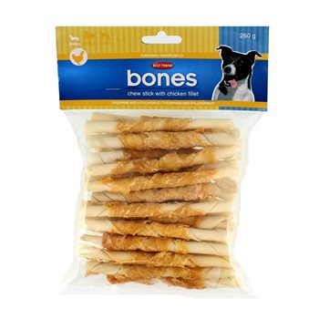 Best Friend Bones w/chicken Chewing sticks 260g.